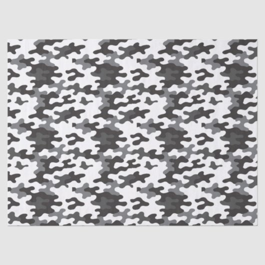 Zwart-Wit Camo Tissuepapier (Voorkant)