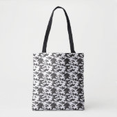 Zwart-Wit Camo Tote Bag (Voorkant)