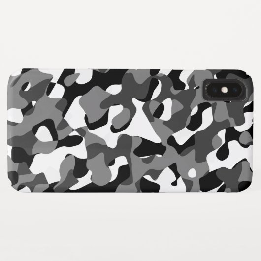 Zwart-wit Camouflage afdrukpatroon Case-Mate iPhone Case (Achterkant (horizontaal))