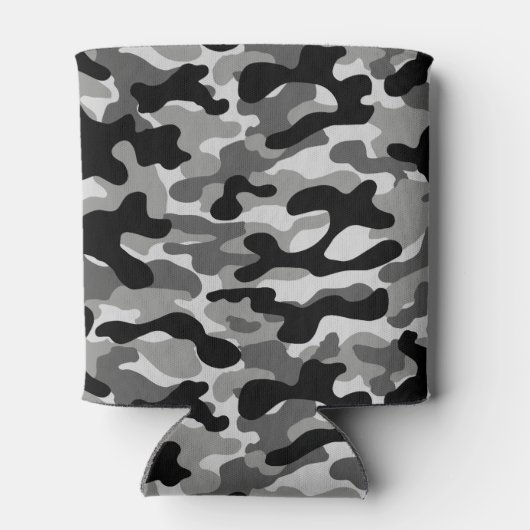 Zwart-Wit Camouflage Blikjeskoeler (Achterkant)