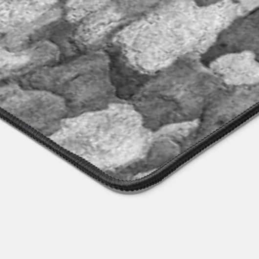 Zwart-wit camouflage schors camo Monogram Bureaumat (Hoek)