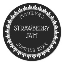 Zwart-wit Canning Label Stickers