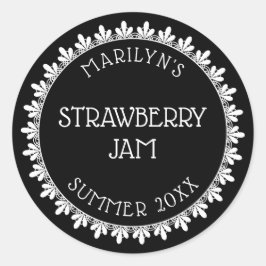 Zwart-wit Canning Label Stickers