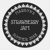 Zwart-wit Canning Label Stickers (Voorkant)