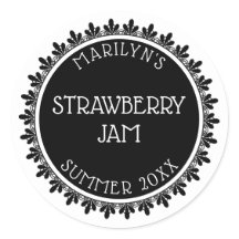 Zwart-wit Canning Label Stickers