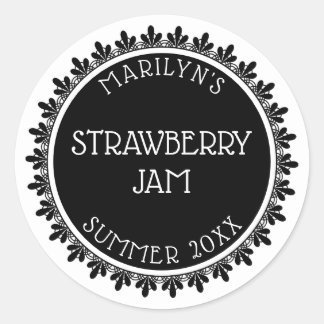 Zwart-wit Canning Label Stickers