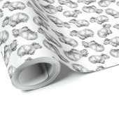 Zwart-wit Capybara Cadeaupapier (Rol Hoek)
