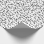 Zwart-wit Capybara Cadeaupapier (Hoek)