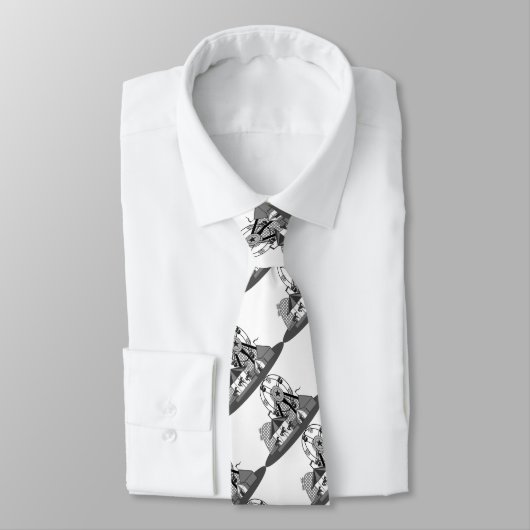 Zwart-wit carnaval Theme Stropdas (Gebonden)