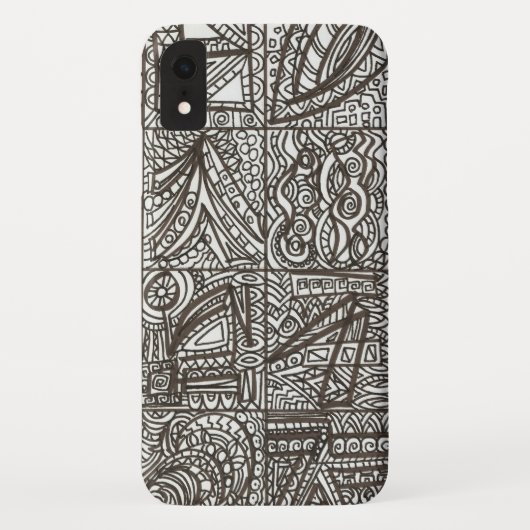 Zwart-wit Case-Mate iPhone Case (Achterkant)
