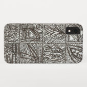 Zwart-wit Case-Mate iPhone Case (Achterkant (horizontaal))