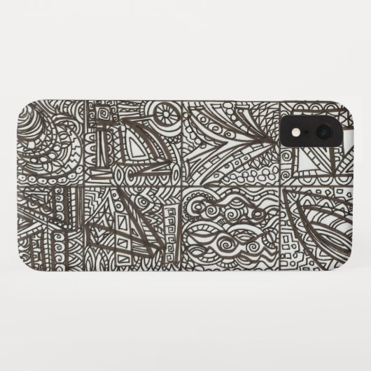 Zwart-wit Case-Mate iPhone Case (Achterkant (horizontaal))