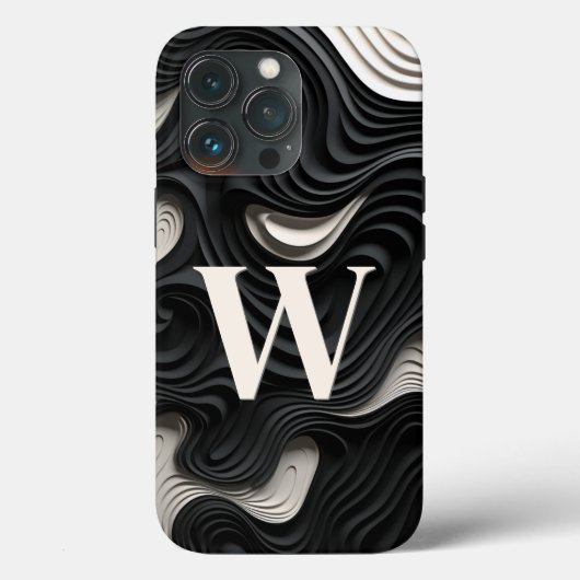  zwart-wit Case-Mate iPhone case (Achterkant)