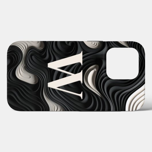  zwart-wit Case-Mate iPhone case (Achterkant (horizontaal))