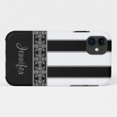 Zwart-wit Case-Mate iPhone Case (Achterkant (horizontaal))