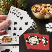Zwart Wit Casino Poker Chip Custom Pokerkaarten (Insitu)