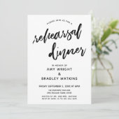 Zwart Wit Casual Handschrift repetitie diner Kaart (Staand voorkant)