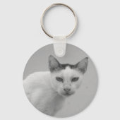Zwart-wit - Cat 02 Sleutelhanger (Voorkant)