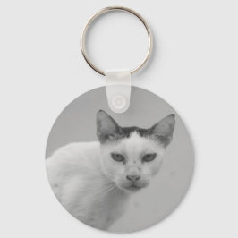 Zwart-wit - Cat 02 Sleutelhanger