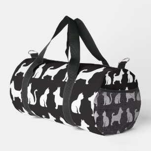 Zwart-wit Cat Corgi Pattern Pet Lovers Schattige Plunjezak