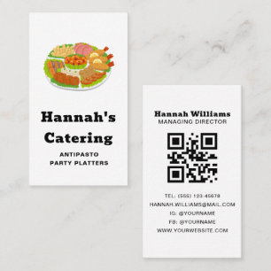 Zwart & Wit Catering Bedrijfskaart Visitekaartje