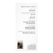 Zwart-wit Celestial huwelijksprogramma Reclamekaart (Achterkant)