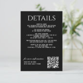 Zwart & Wit Celestial Informatiekaartje (Staand voorkant)