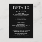 Zwart & Wit Celestial Informatiekaartje (Voorkant)