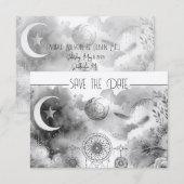 Zwart Wit Celestial Moon Dreamcatcher (Voorkant / Achterkant)