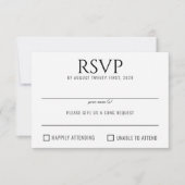 Zwart & Wit Celestial RSVP Kaartje (Voorkant)