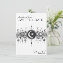 Zwart & Wit Celestial Save The Date
