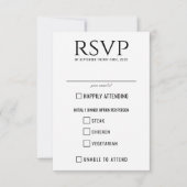 Zwart & Wit Celestial Voedselkeuzen RSVP Kaartje (Voorkant)