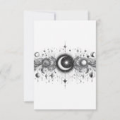 Zwart & Wit Celestial Voedselkeuzen RSVP Kaartje (Achterkant)