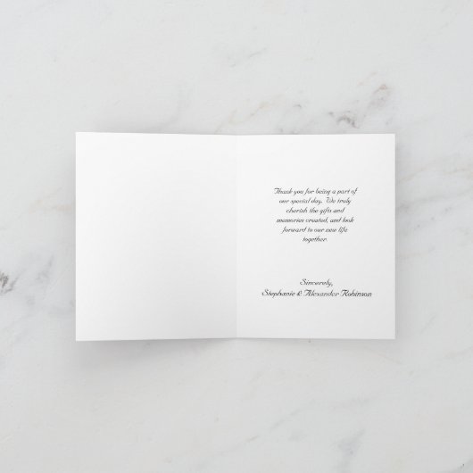 Zwart/Wit/Chartreuse Groene Damask Dank u kaart (Binnen)