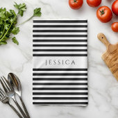 Zwart-wit chassis met strips theedoek