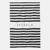 Zwart-wit chassis met strips theedoek (Verticaal)