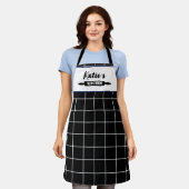 Zwart-wit Check Custom Schort (Gedragen)