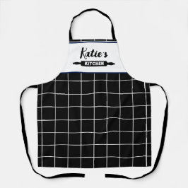 Zwart-wit Check Custom Schort