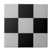 Zwart wit Check keramische Tegel Tegeltje (Voorkant)