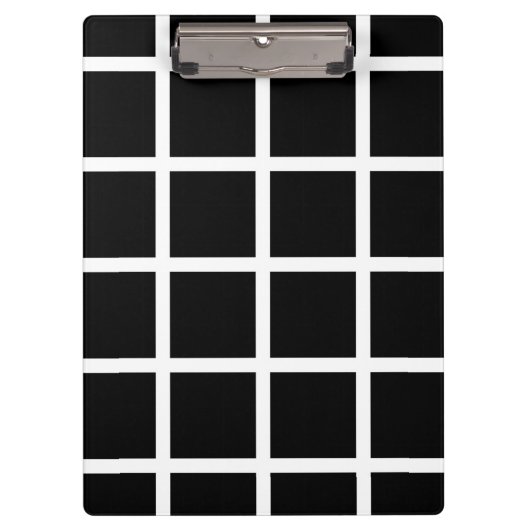  zwart-wit Check Patroonklembord Klembord (Voorkant)
