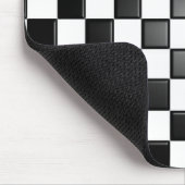 Zwart-wit checkboard muismat (Hoek)