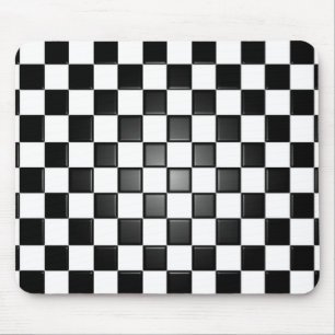 Zwart-wit checkboard muismat