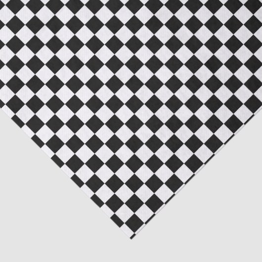 Zwart-wit Checker Board Tissuepapier (Detail)