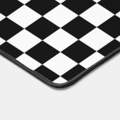 Zwart Wit Checker Patroon Desk Mat (Hoek)