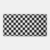 Zwart Wit Checker Patroon Desk Mat (Voorkant)