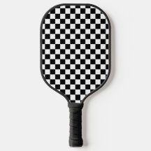 Zwart Wit Checker Patroon Pickleball Paddle