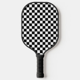 Zwart Wit Checker Patroon Pickleball Paddle
