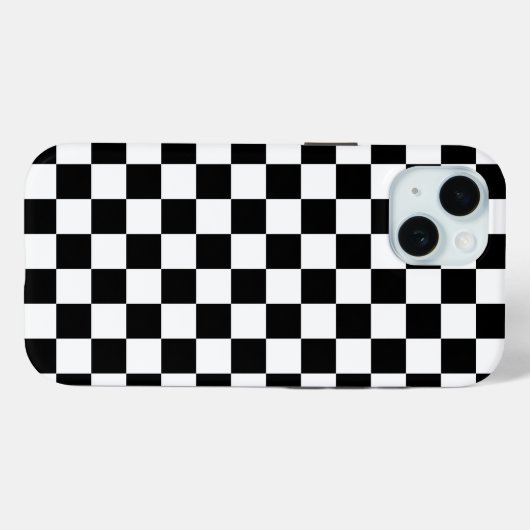 Zwart Wit Checkerboard Checkerboard Checkered Chec Case-Mate iPhone Case (Achterkant (horizontaal))