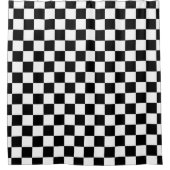 Zwart Wit Checkerboard Checkerboard Checkered Chec Douchegordijn (Voorkant)
