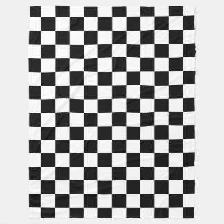 Zwart Wit Checkerboard Checkerboard Checkered Chec Fleece Deken